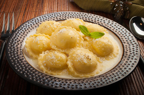 Cheese Ravioli With Butter Sauce
